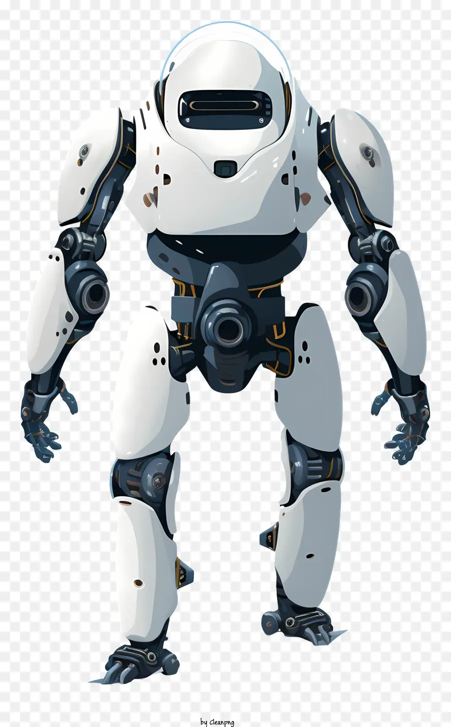 หุ่นยนต์สีขาวและน้ำเงิน，ร่างกายเชิงมุม PNG