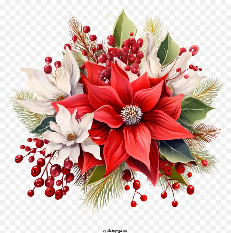 ดอกไม้ช่อดอกไม้，ดอกไม้สีแดงและสีขาว PNG