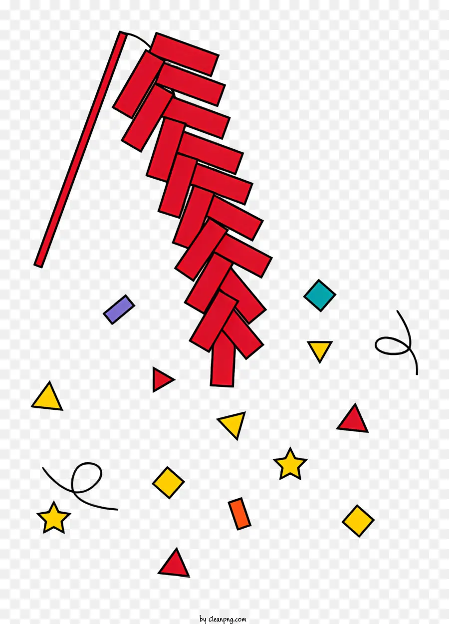 ไม้กางเขนสีแดง，Firecrackers สีแดง PNG