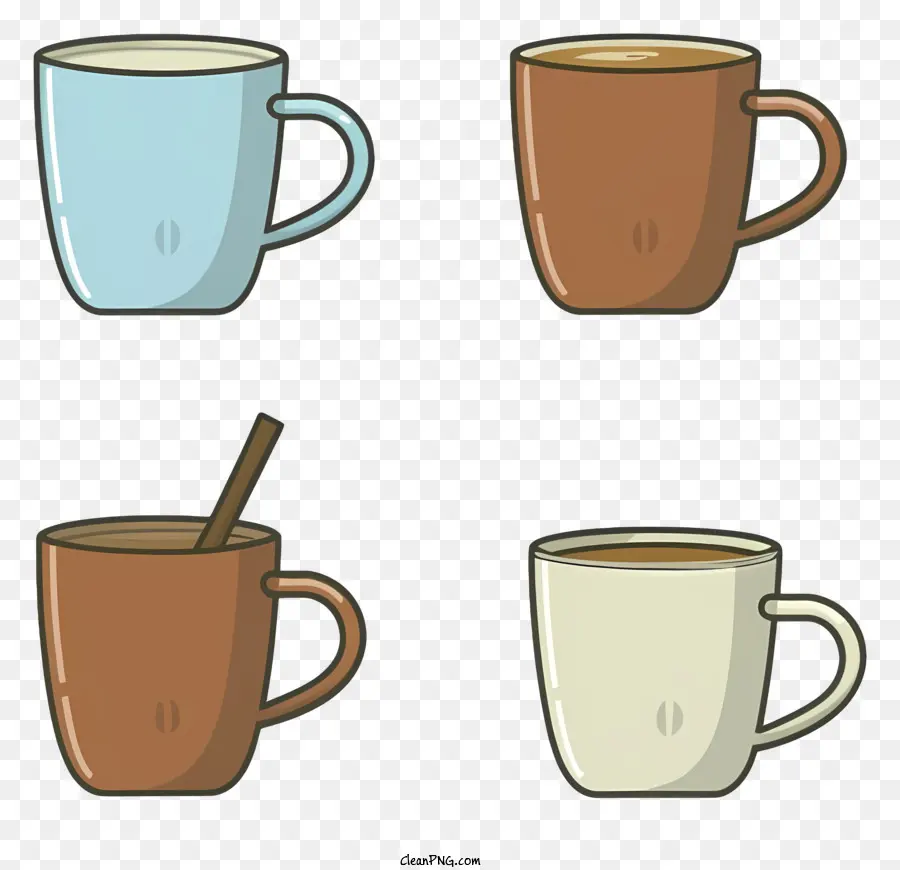 ถ้วยกาแฟ，กาแฟประเภทต่างๆ PNG
