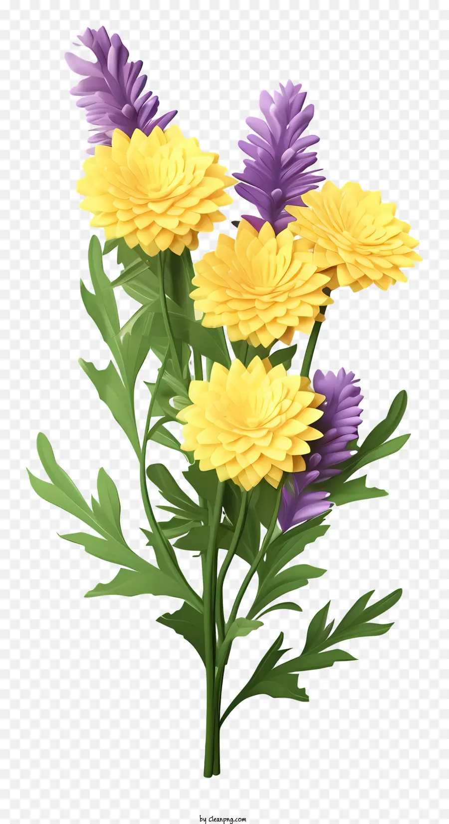 ช่อดอกไม้，สีเหลืองดอกไม้ PNG
