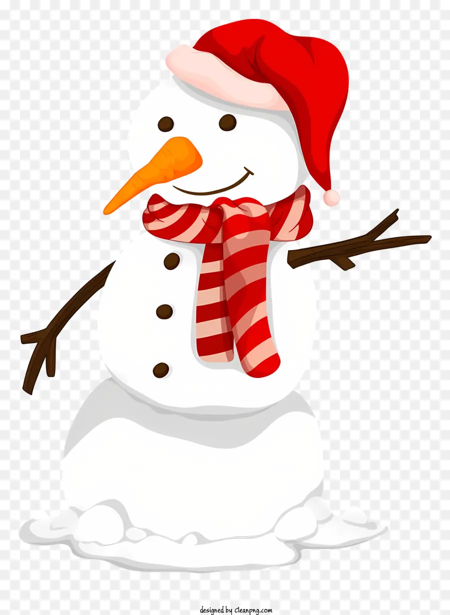 การ์ตูนปักเจ้าตุ๊กตาหิมะ，ผ้าพันคอสีแดงและสีขาว PNG