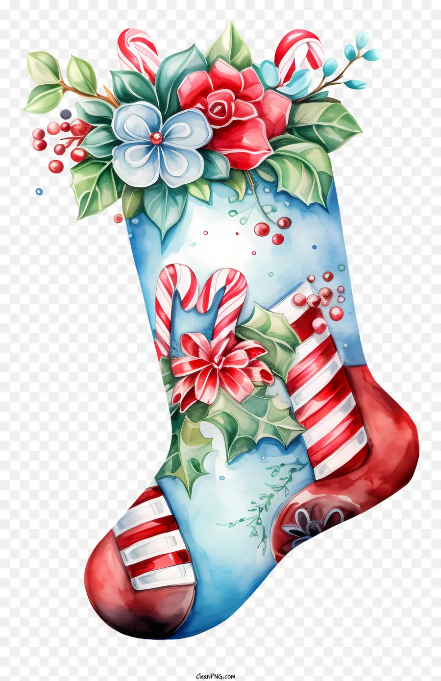 คริสมาสต์ถุงเท้า，สีวาดรูป PNG