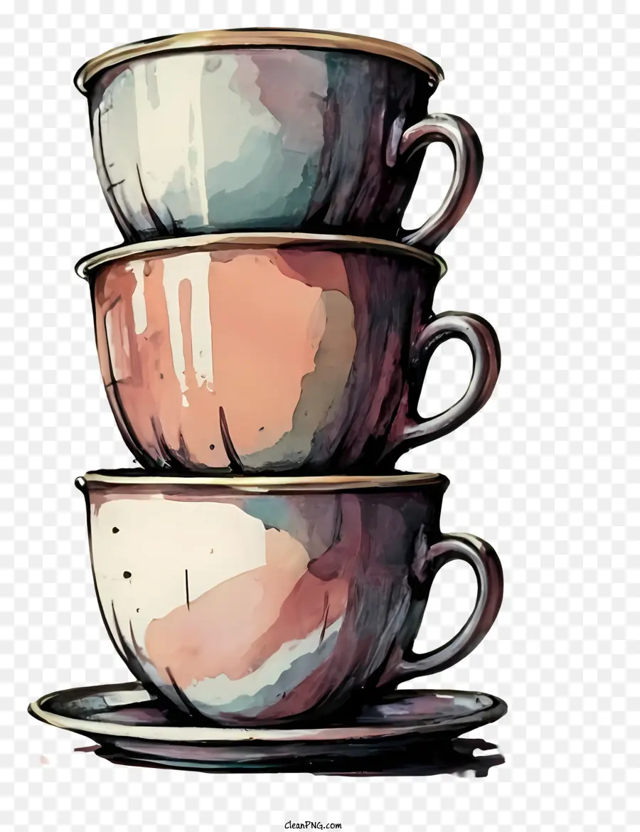 สีวาดรูป，กาแฟถ้วย PNG