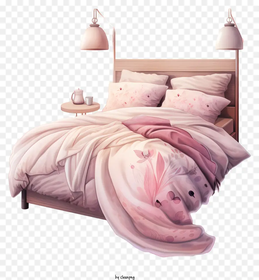 บนเตียง，ผ้า PNG