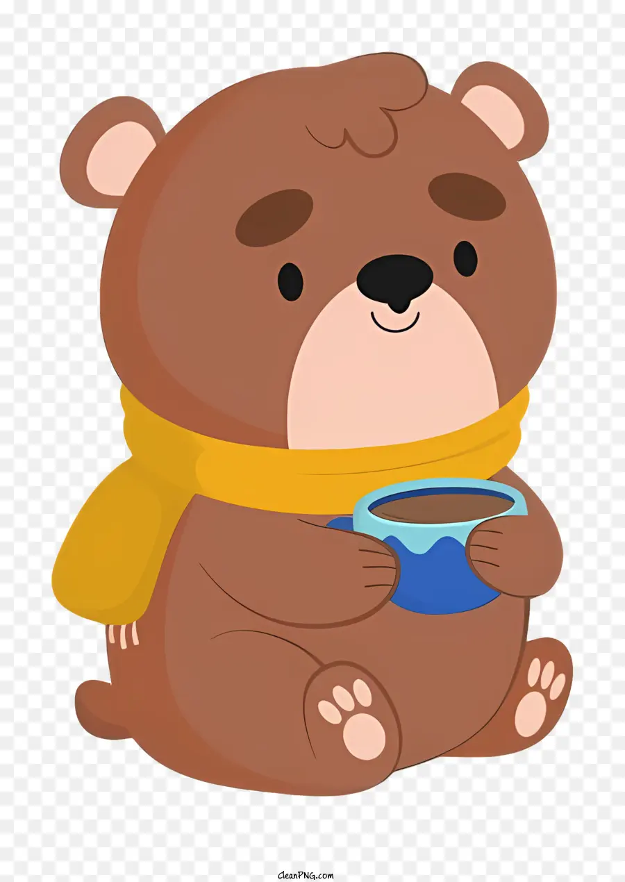 ภาพหมีน่ารัก，หมีกับกาแฟ PNG