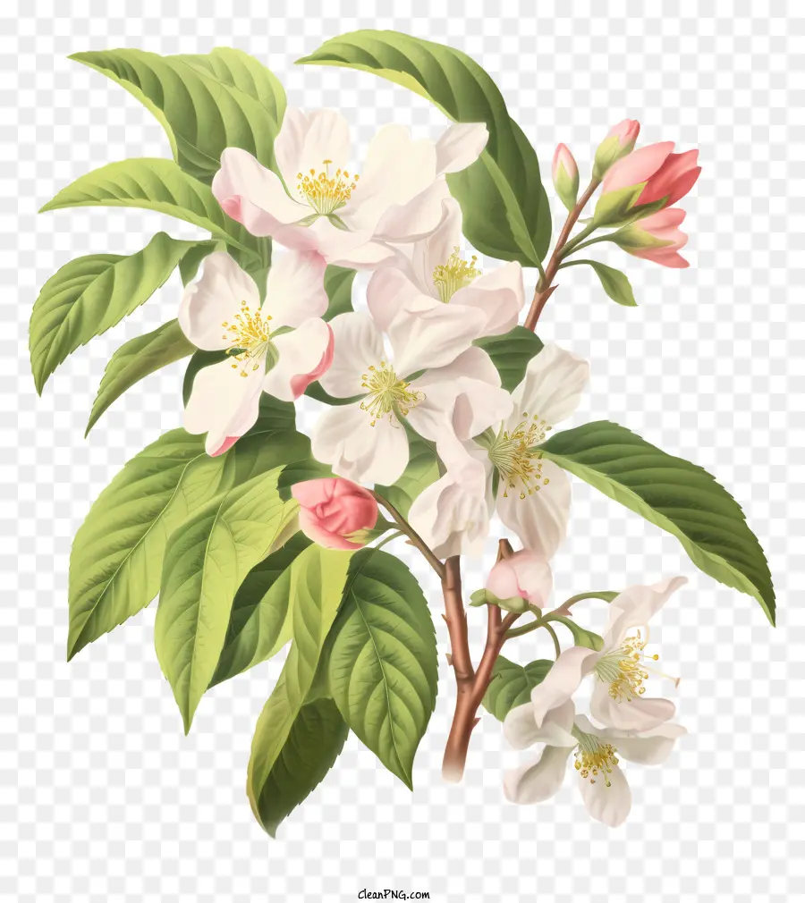 แอปเปิ้ลลูกต้นไม้，ดอกไม้สีชมพู PNG