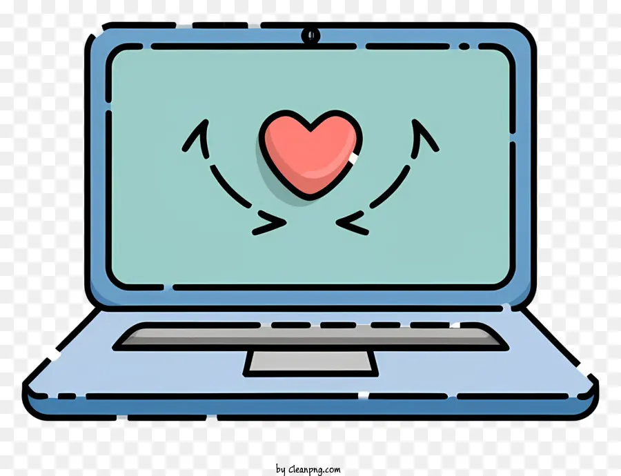 แล็ปท็อปคอมพิวเตอร์，หัวใจสัญลักษณ์ PNG
