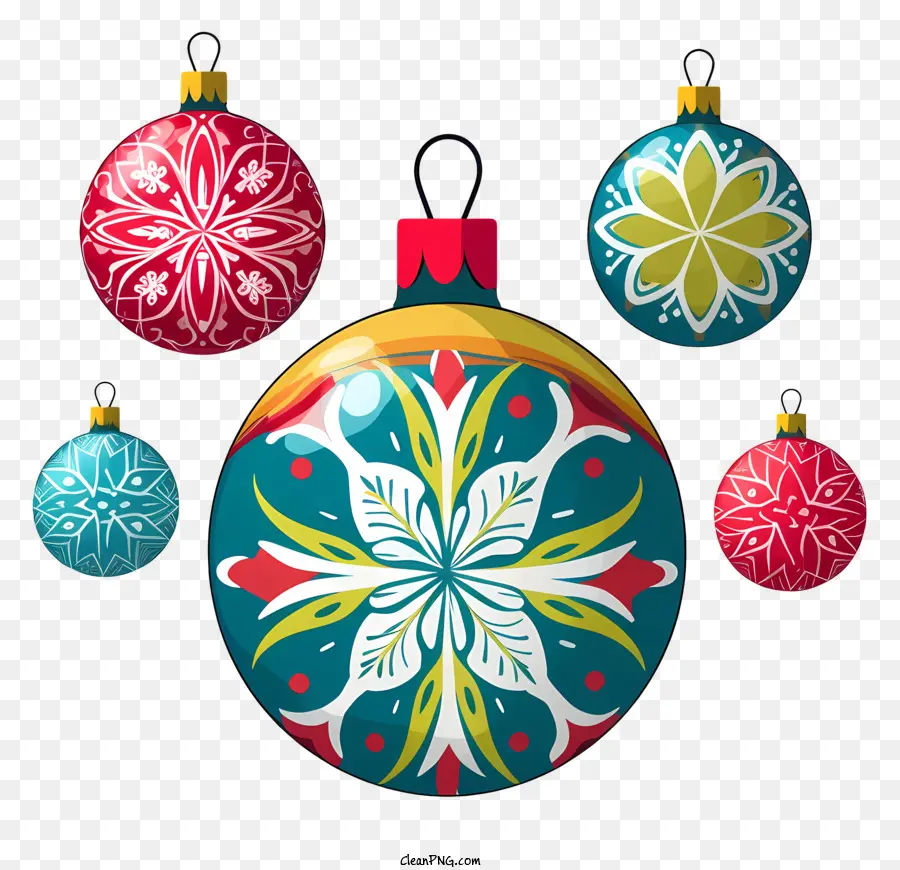 คริสมาสต์ Ornament，รูปแบบที่มีสีสรร PNG