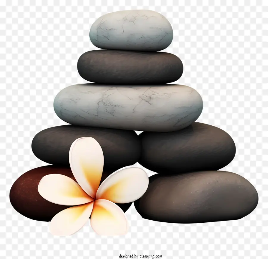 ก้อนหิน，เด่ดอกไม้ PNG