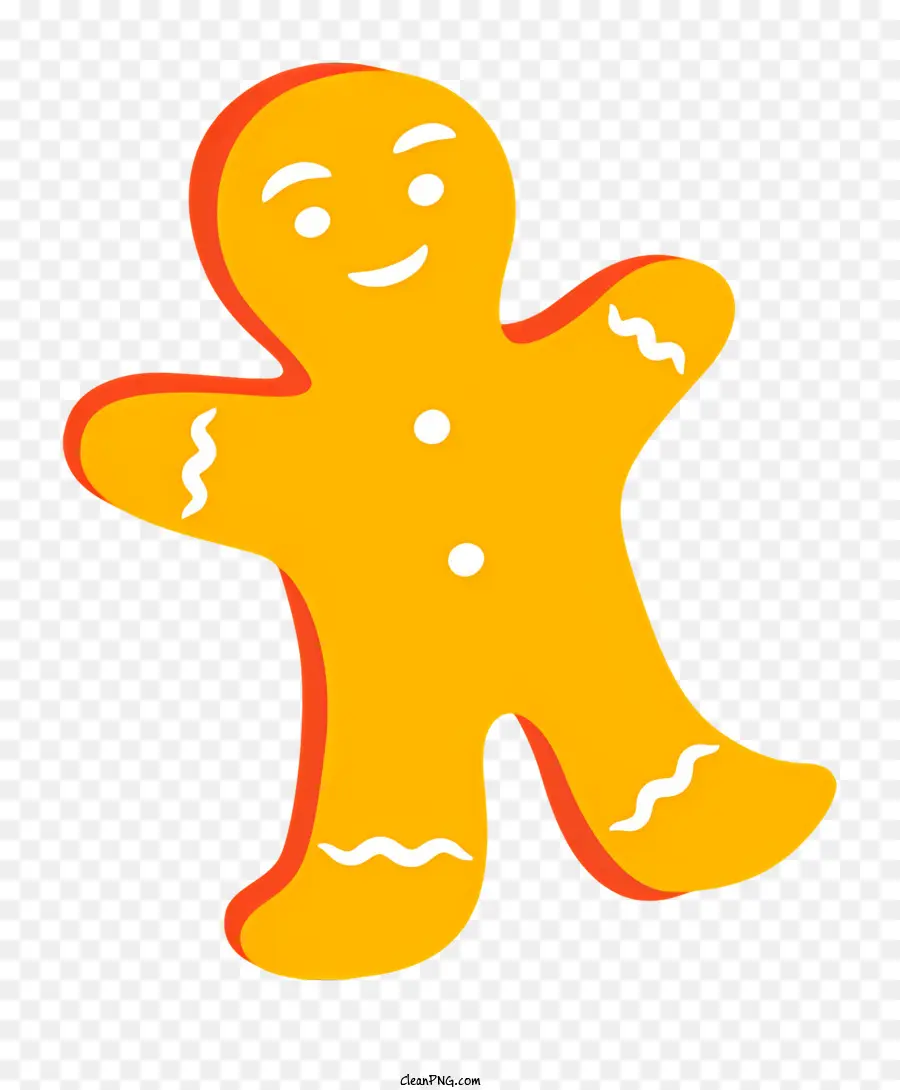 การ์ตูนปัก Gingerbread ชาย，ตัวละครชายขนมปังขิง PNG