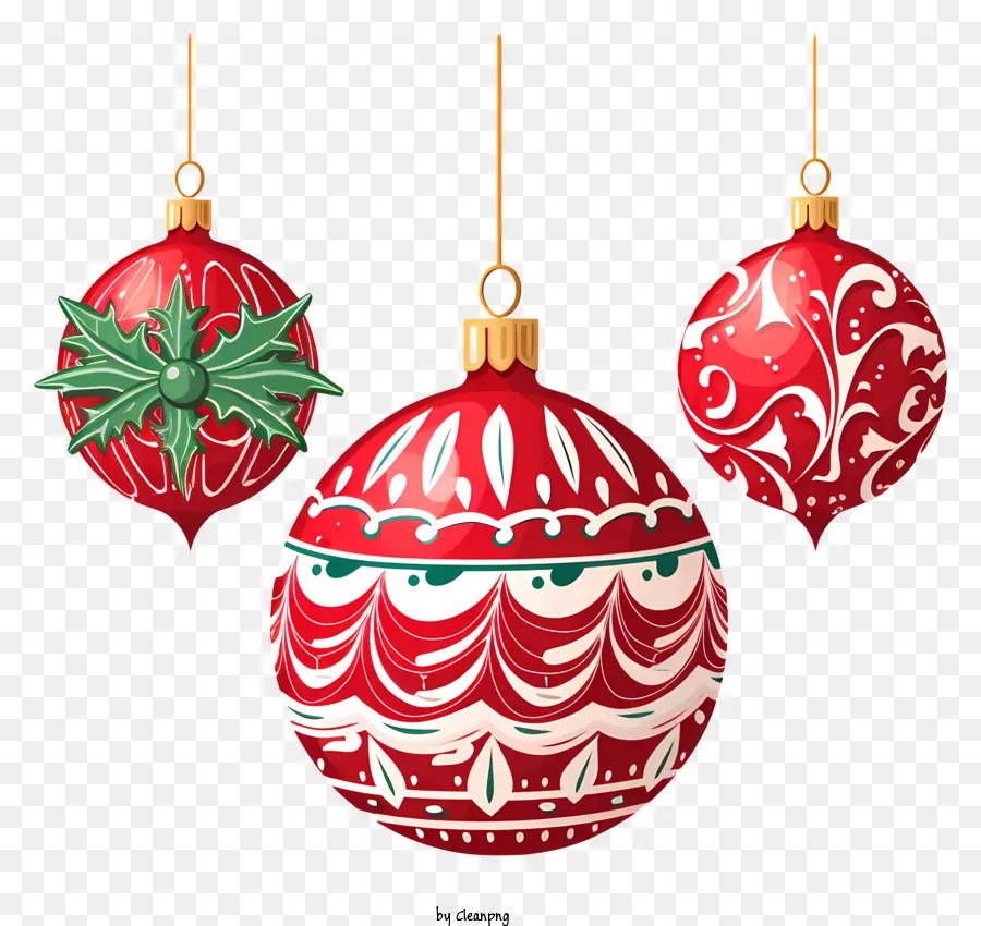 คริสมาสต์ Ornaments，สีแดง Ornaments PNG