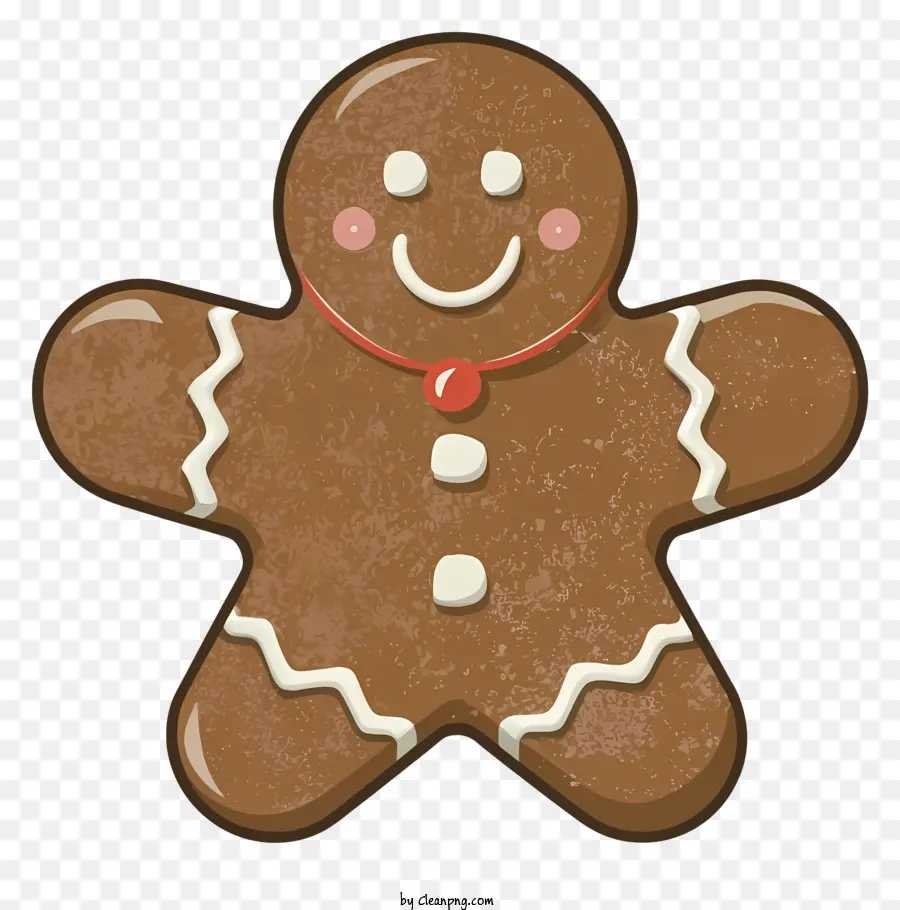 Gingerbread ชาย，สีขาวหน้า PNG