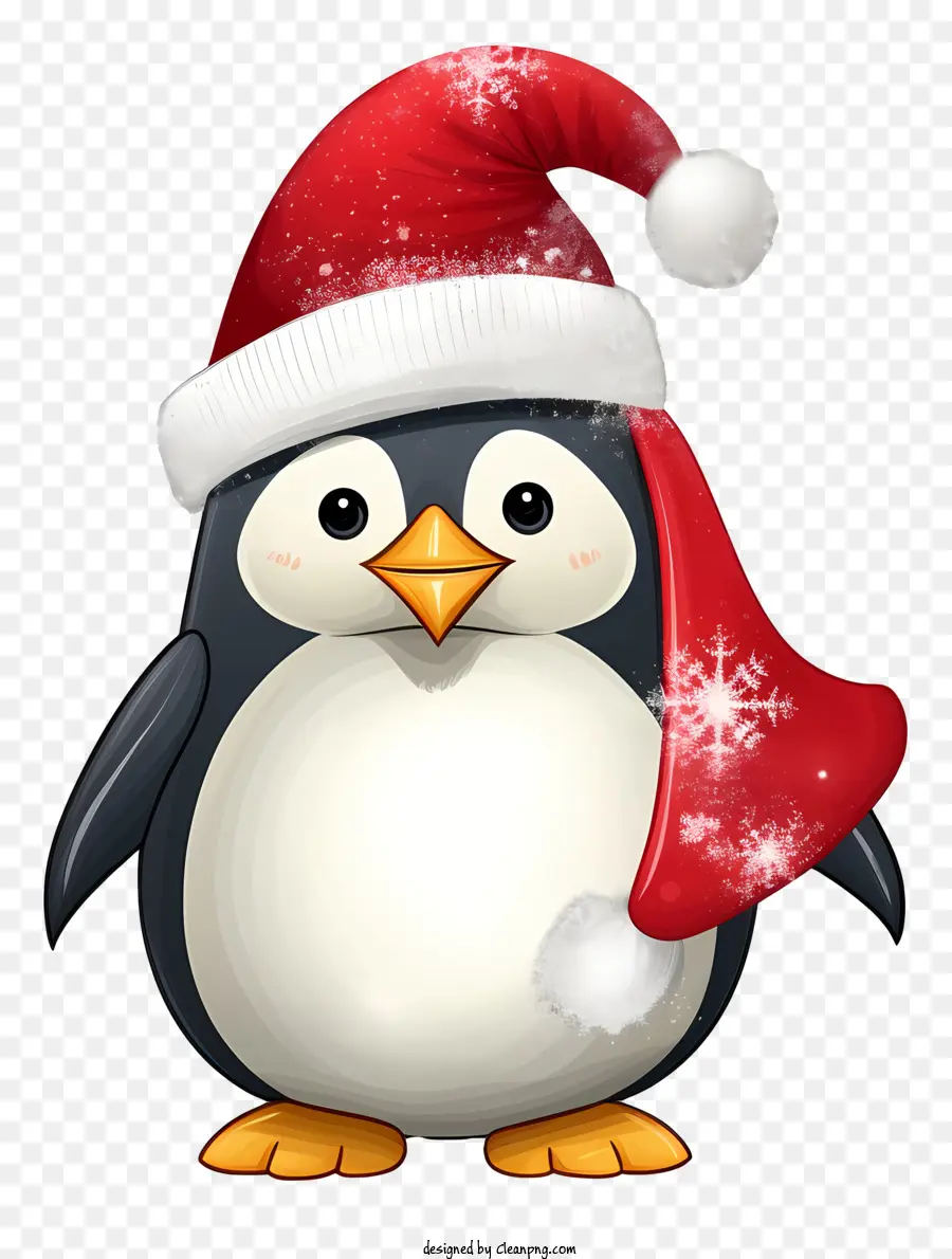 กเพนกวินตบเพนกวิน，สีแดงและสีขาวหมวก PNG