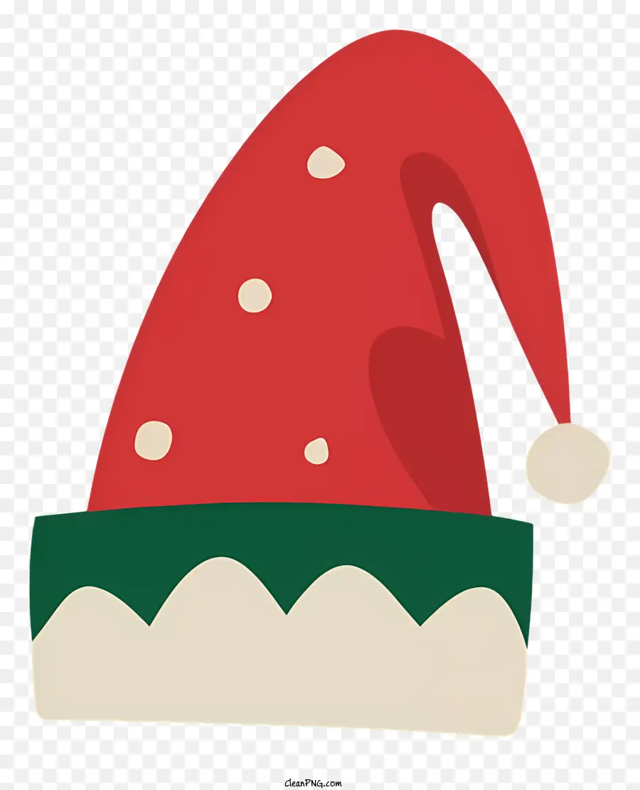 แค่หมวกซานต้าใบเดียว，สีแดงและสีขาวหมวก PNG