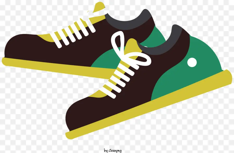 รองเท้าเทนนิส，รองเท้าเทนนิสสีเขียว PNG