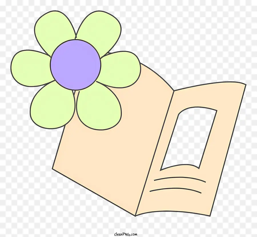 จองดอกไม้，หนังสือเปิดพร้อมดอกไม้ PNG