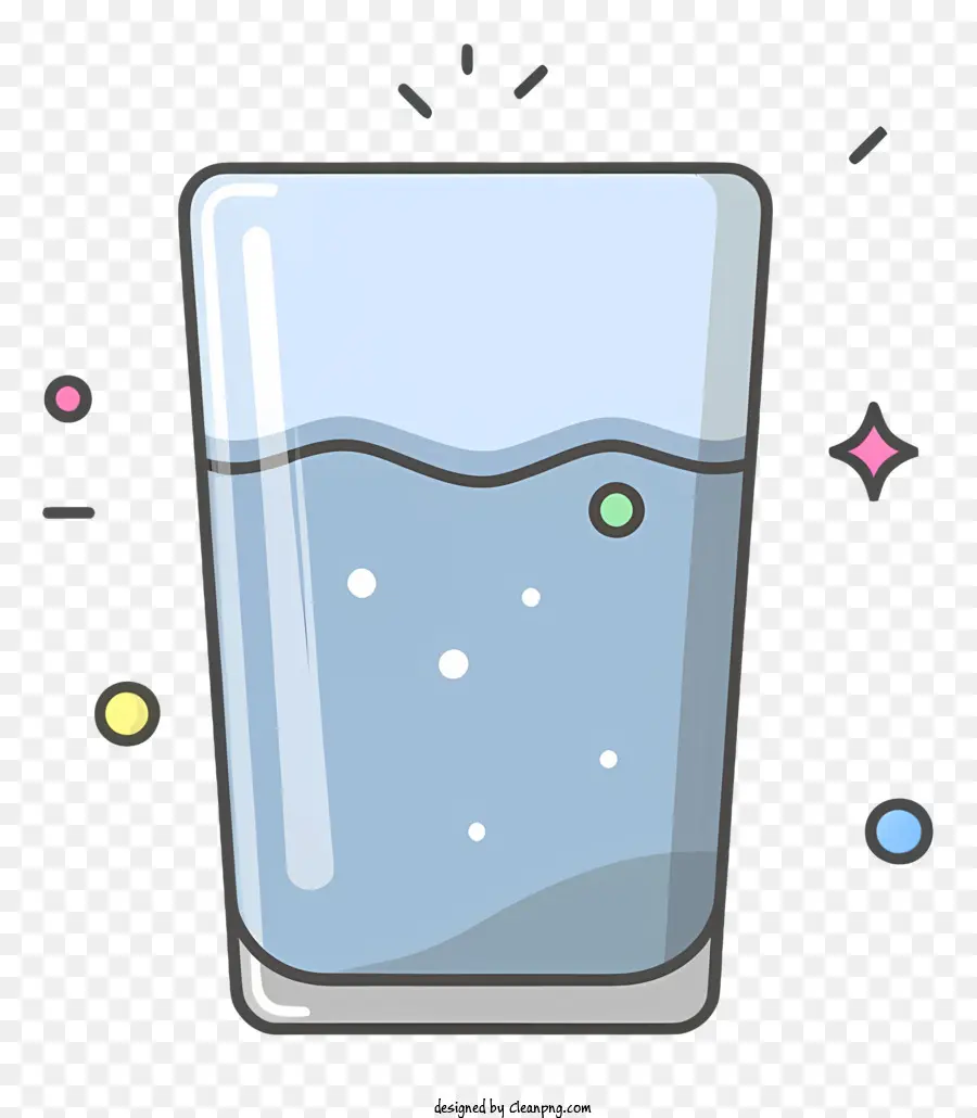 การ์ตูนปักวาด，แก้วที่เต็มไปด้วยน้ำ PNG