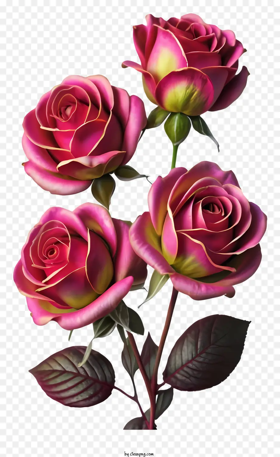 บดอกกุหลาบสีชมพู，ช่อดอกไม้ PNG