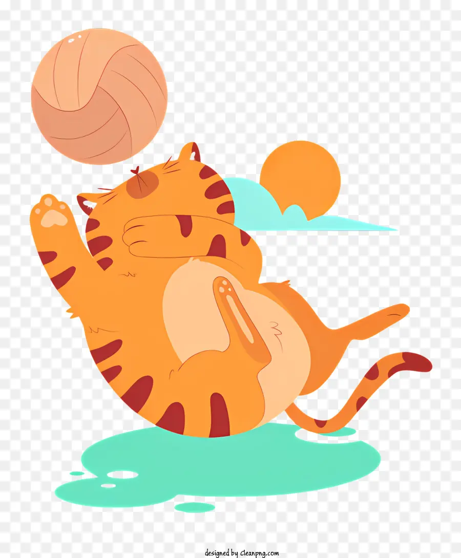 แมวเล่นกับลูกบอล，น้ำรอยเปื้อน PNG