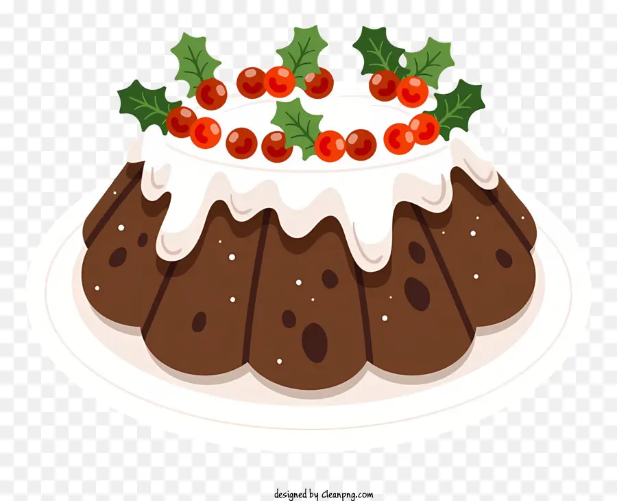 เค้กช็อคโกแลตคริสต์มาส，ราดครี PNG