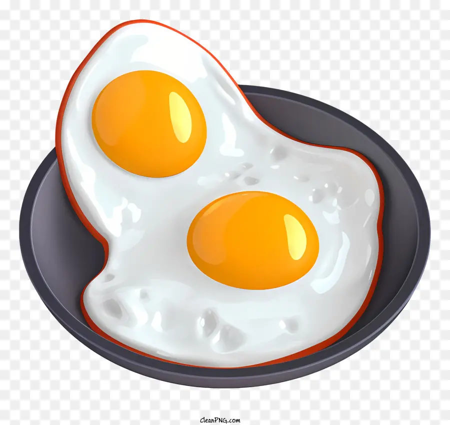 ของทอดไข่，จานสีดำ PNG
