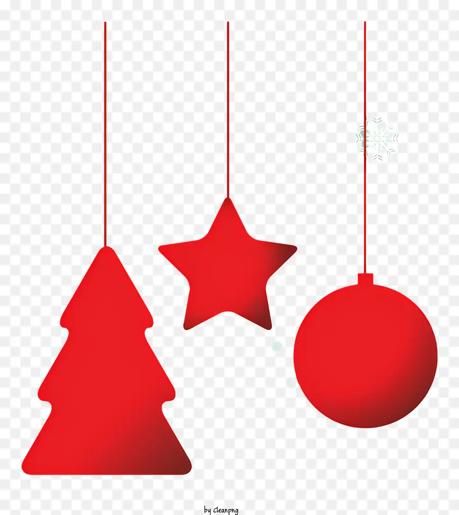 คริสมาสต์ Ornaments，ของตกแต่งคริสต์มาสสีแดง PNG