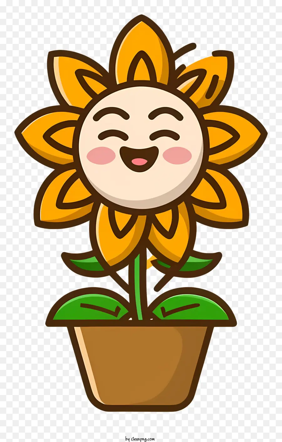 Sunflower ตูน，ยิ้ม Sunflower PNG