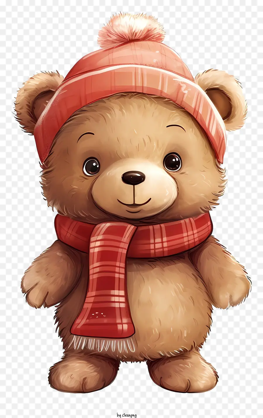 น่ารักหมีเท็ดดี้，ผ้าพันคอแดง PNG