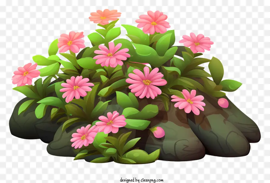 ดอกไม้บนเตียง，ดอกไม้สีชมพู PNG