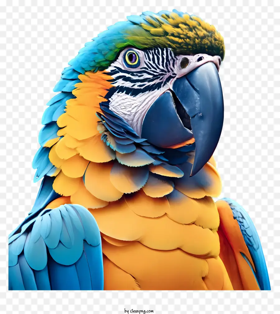 นกแก้วสีน้ำเงินและสีเหลือง，นกแก้วอย่างใกล้ชิด PNG