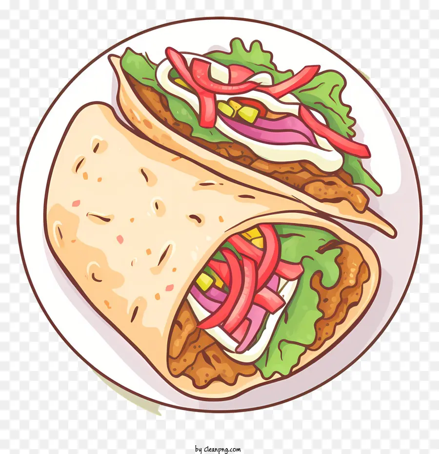 Taco การ์ตูน，ห่อหุ้ม PNG