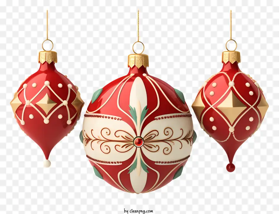 คริสมาสต์ Ornaments，การออกแบบที่หรูหรา PNG