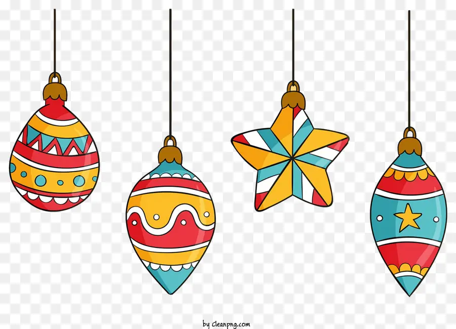 คริสมาสต์ Ornaments，ของตกแต่งแขวน PNG