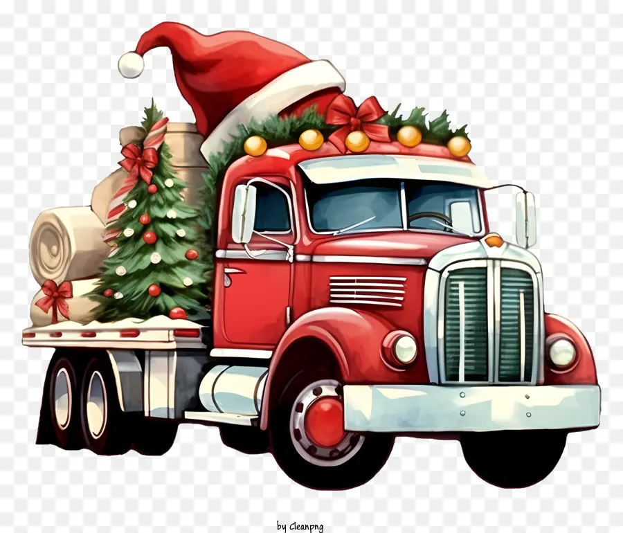 คริสมาสต์รถบรรทุก，รถบรรทุกซานตาคลอส PNG
