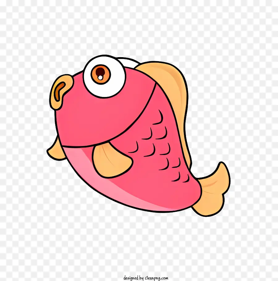 สีชมพูปลา，ดำบนพื้นหลัง PNG