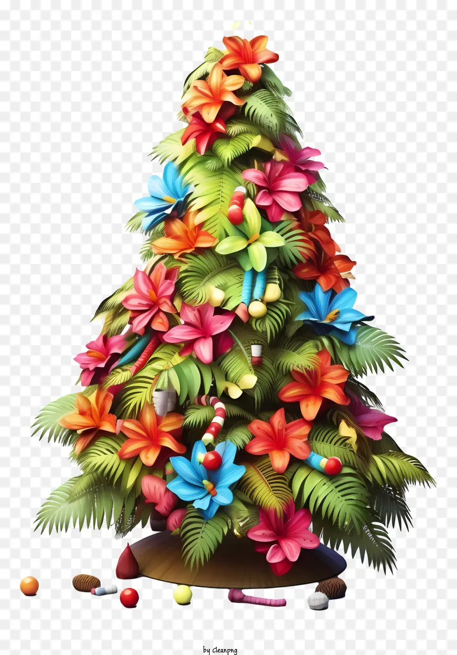 ต้นคริสต์มาส，ดอกไม้ PNG