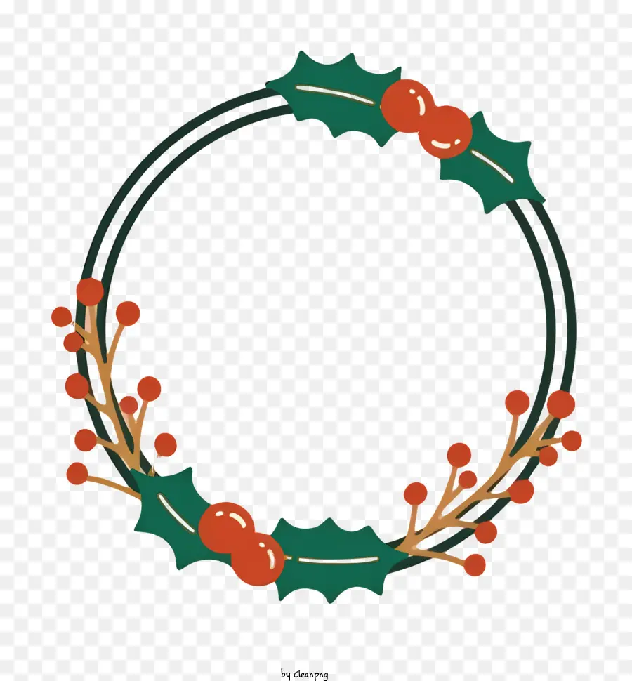 คริสมาสต์ Wreath，ฮอลลี่ทิ้ง PNG