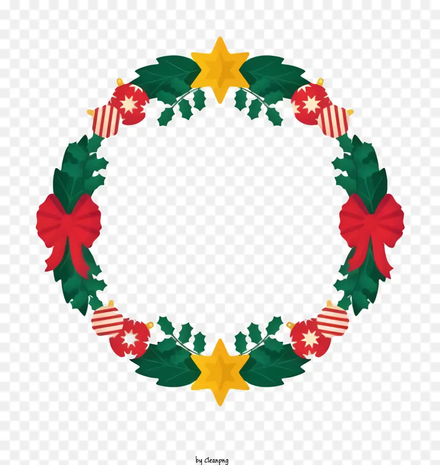 คริสมาสต์ Wreath，ฮอลลี่ Wreath PNG