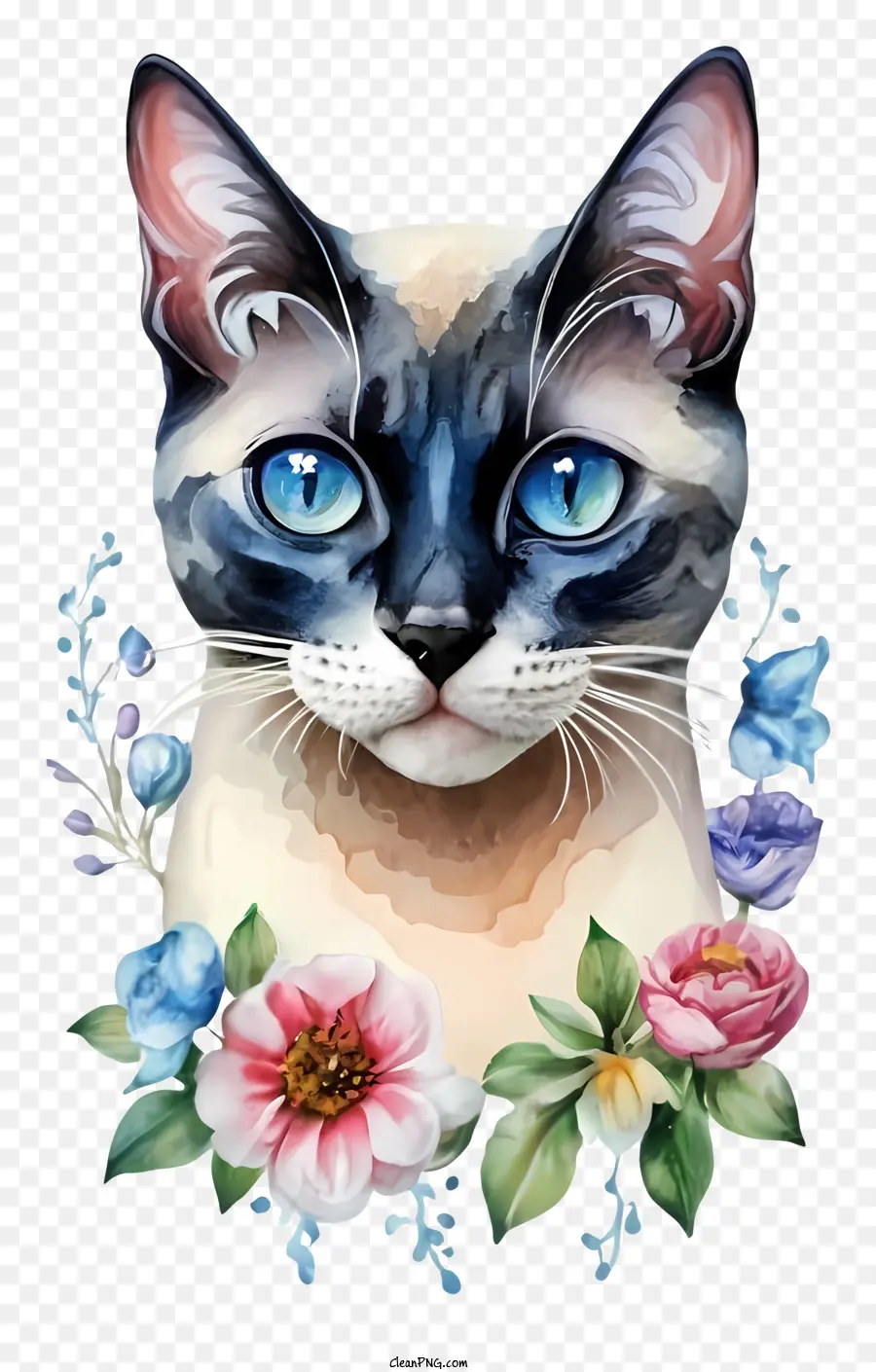 แมวตาสีฟ้า，แมวขนปุย PNG