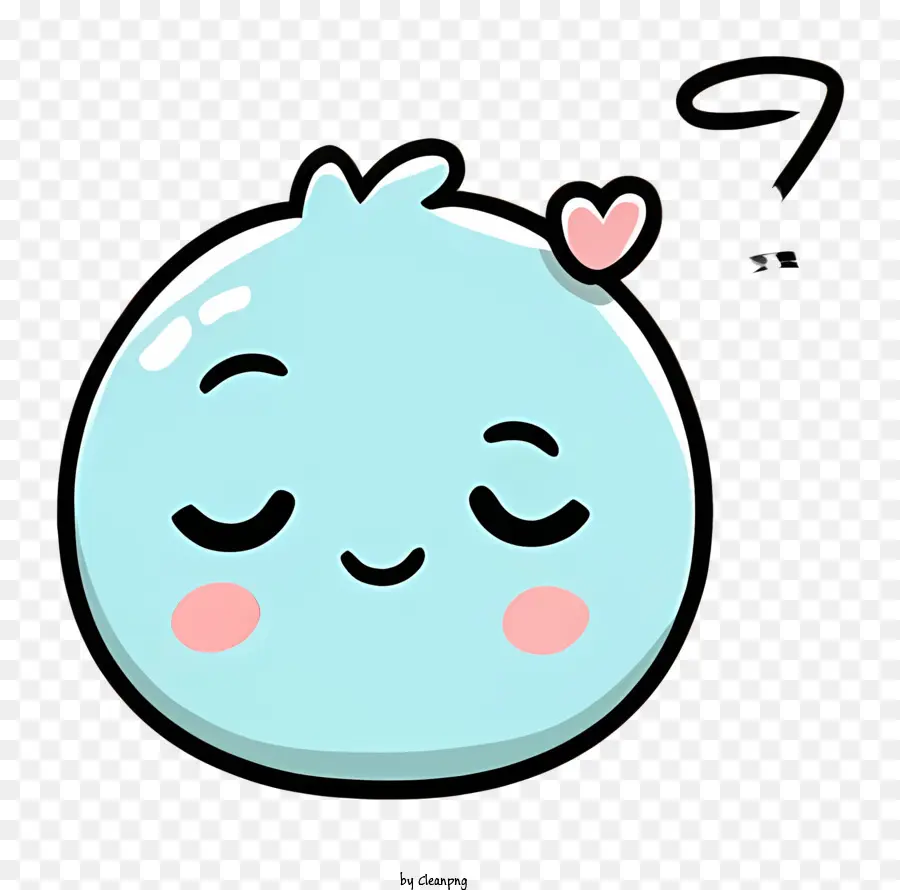 ใบหน้ายิ้มสีฟ้าน่ารัก，Blue Blob PNG