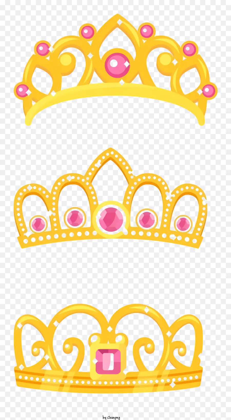 Golden Tiaras，มงกุฎทองคำ PNG