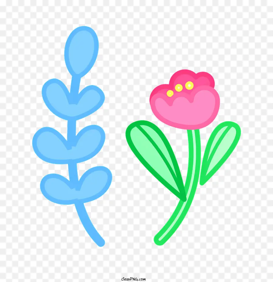 ดอกไม้สีชมพู，สีน้ำเงินดอกไม้ PNG
