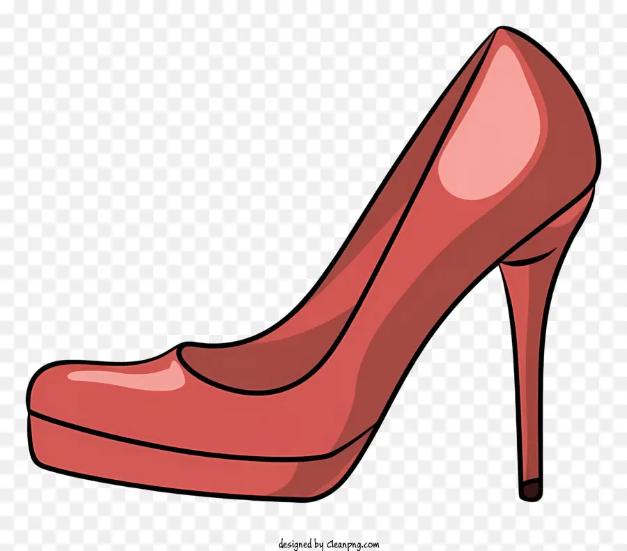 รองเท้าส้นสูงสีแดง，นิ้วเท้าแหลม PNG