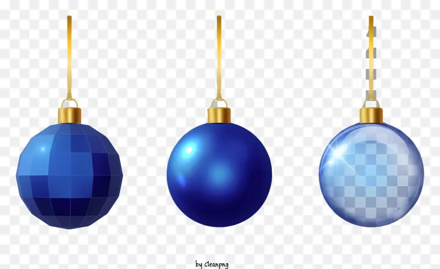 คริสมาสต์ Ornaments，ของตกแต่งคริสต์มาสสีน้ำเงิน PNG