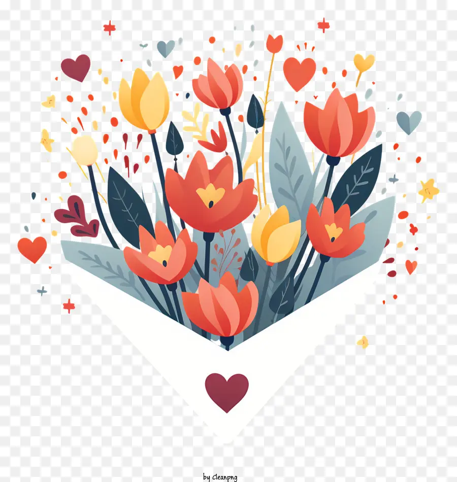 ช่อดอกไม้ของดอกไม้，การจัดรูปหัวใจ PNG