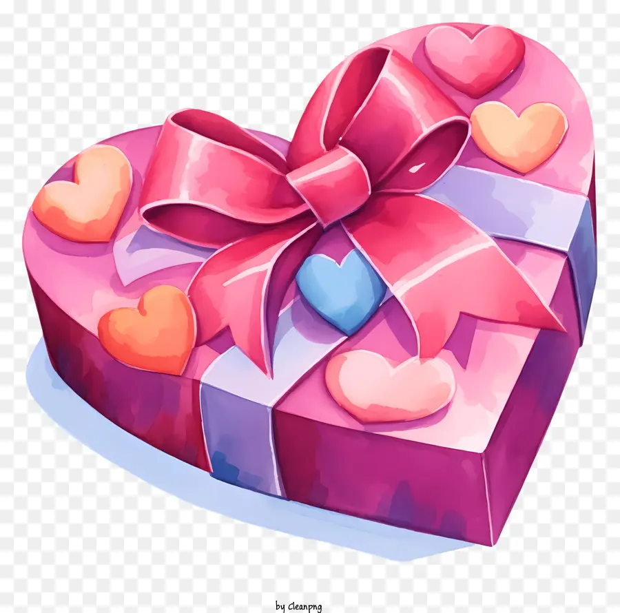 กล่องขนมรูปหัวใจ，สีชมพูหัวใจของกล่อง PNG
