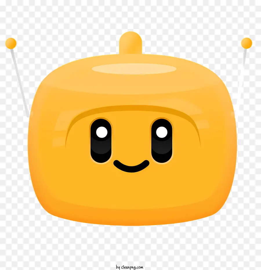 Emoticon หุ่นยนต์สีเหลือง，อีโมจิหุ่นยนต์การ์ตูน PNG