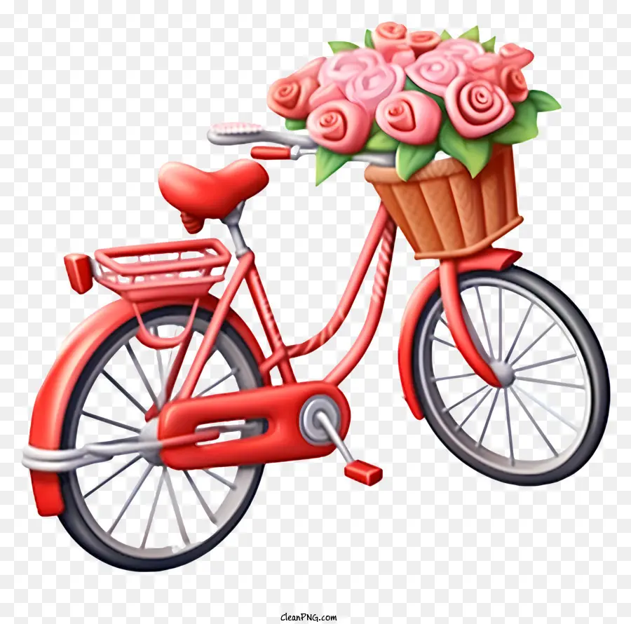สีแดงจักรยาน，บดอกกุหลาบสีชมพู PNG