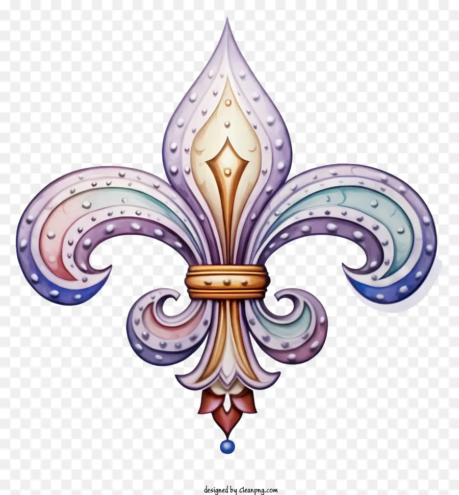 การออกแบบ Fleur De Lis，Fleur De Lis สีสันสดใส PNG